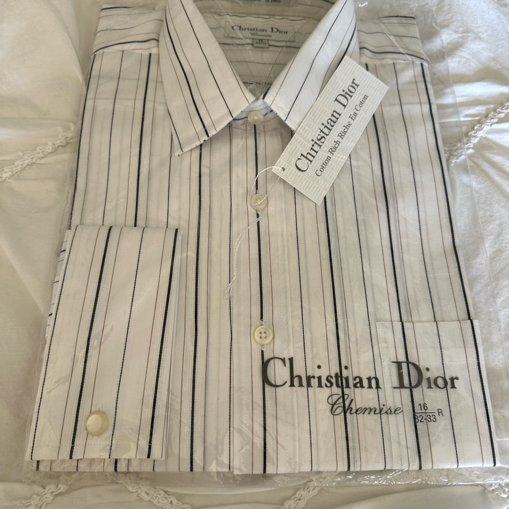 Christian Dior Men’s shirt, brand new, size 16 32/33, cotton and polyester.